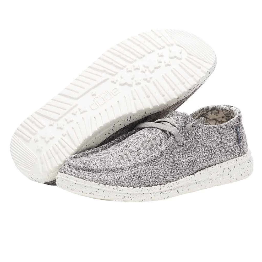 Hey Dude Women's Wendy L Linen Shoe - Iron 1 Hey Dude Women's Wendy L Linen Shoe - Iron