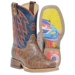 14-018-0101-5006 Tin Haul Kids Lightning Fast Race Car Sole Cowboy Boot