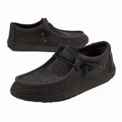 Hey Dude Men's Wally Sox Micro Total Black