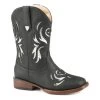 09-018-1901-0992 Roper Girls Black Glitter Breeze Western Cowboy Boot