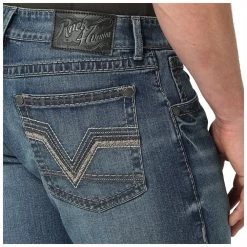 2315121 Wrangler Men's Rock 47 Slim Fit Boot Cut Jean - Edmond 6 2315121 Wrangler Men's Rock 47 Slim Fit Boot Cut Jean - Edmond -Cowboy Shop 2315121 2
