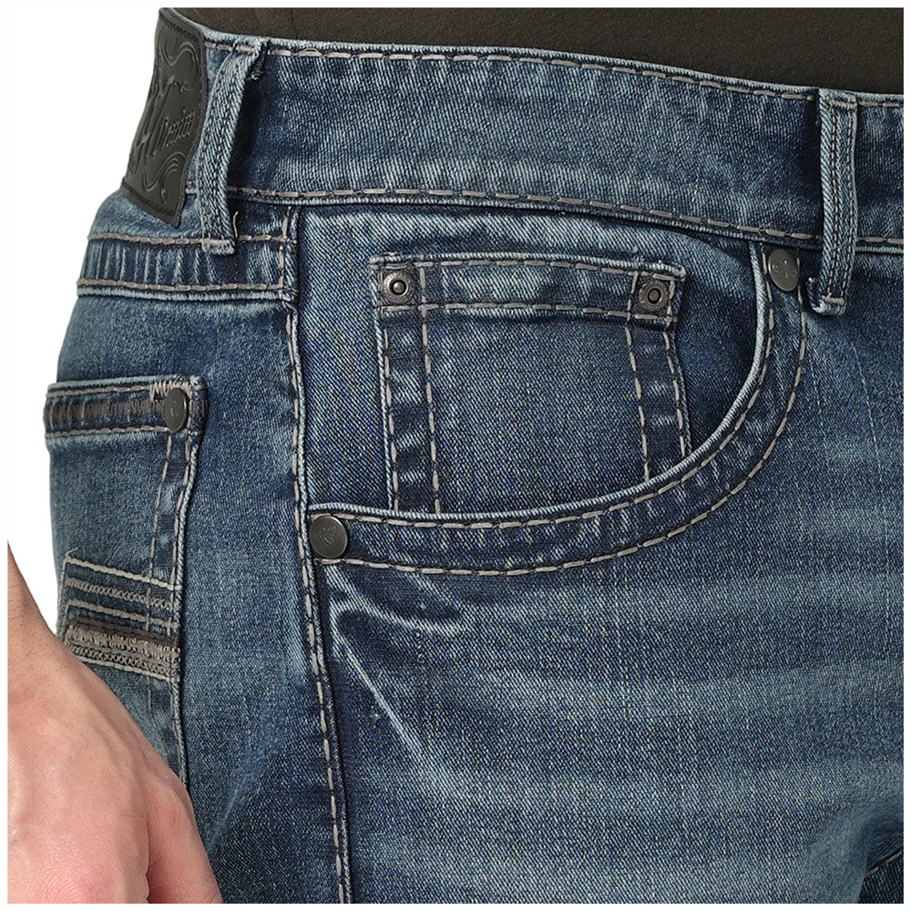 2315121 Wrangler Men's Rock 47 Slim Fit Boot Cut Jean - Edmond 4 2315121 Wrangler Men's Rock 47 Slim Fit Boot Cut Jean - Edmond - Image 4