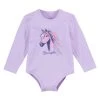 2317703 Wrangler Baby Girls Western Horse Bodysuit - Lilac