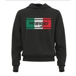 2319233 Wrangler Men's Hoodie Mexico Logo - Caviar Heather