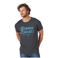 2320062 Wrangler Men's George Straight Short Sleeve T-Shirt - Charcoal Heather