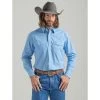 112324946 Wrangler Men's George Strait Long Sleeve Western Snap Shirt - Blue