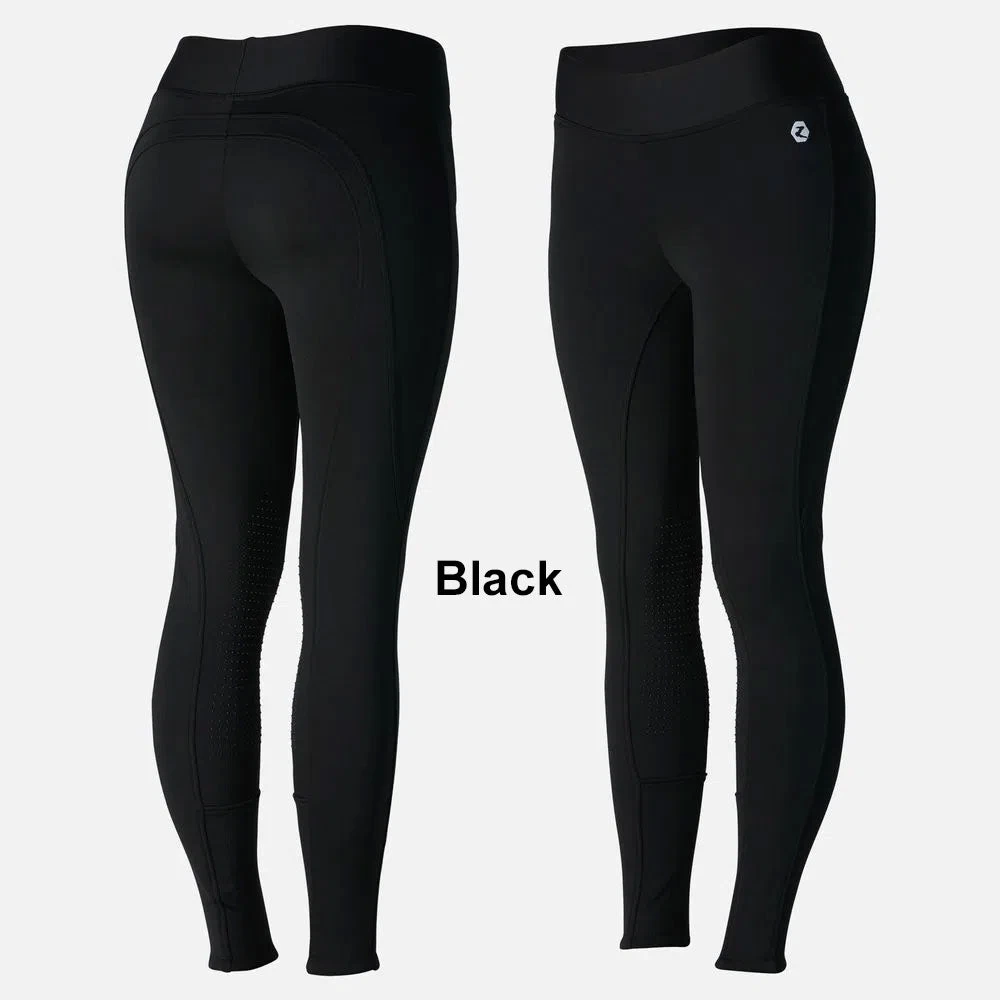 36630 Horze Active Womens Winter Silicone Knee Patch Tights Breech 2 36630 Horze Active Womens Winter Silicone Knee Patch Tights Breech - Image 2