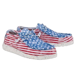 Hey Dude Men's Wally Patriotic Stars And Stripes Shoe - 40001-9C8