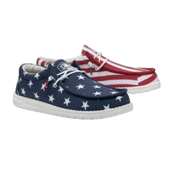 Hey Dude Wally Patriotic American Shoes- 40001-9CW