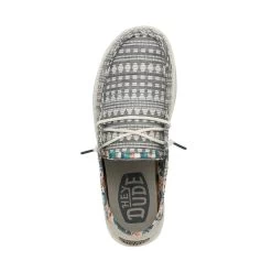 40054-1KM Hey Dude Ladies Wendy Boho Shoes- Grey 6 40054-1KM Hey Dude Ladies Wendy Boho Shoes- Grey -Cowboy Shop 40054 1KM 2