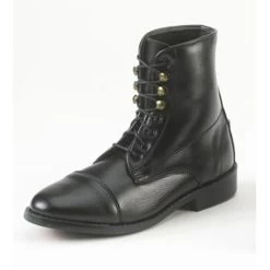 467516 EquiStar Women's All-Weather Synthetic Laced Paddock Boots Black