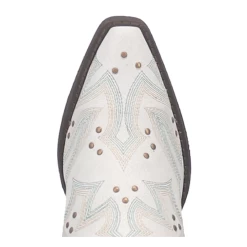 Dan Post 52419 Laredo Ladies Adrian Snip Toe Western Cowboy Boot - White -Cowboy Shop 52419 2