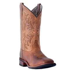 Dan Post 5602 Laredo Ladies Anita Square Toe Western Cowboy Boots Brown