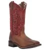 Dan Post 5894 Laredo Women's Darla Leather Western Cowboy Boot- Tan / Red
