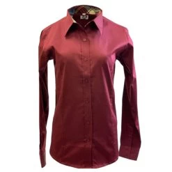 68515BURG Royal Highness Concealed Zippered Western Show Shirt Burgundy