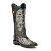 A4243 Corral Women's Black Cross & Wings Square Toe Western Boot