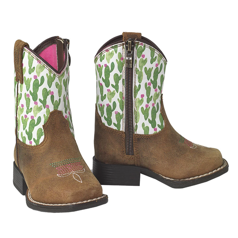 A441000844 Ariat Lil' Stomper Toddler Anaheim Western Cowboy Boot - Cactus Print 1 A441000844 Ariat Lil' Stomper Toddler Anaheim Western Cowboy Boot - Cactus Print