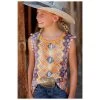 CTK8660001 Cruel Girl Girls' Aztec Print Pom Pom Tank