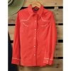 CTW3370003 Cruel Girl Coral Long Sleeve Western Snap Shirt