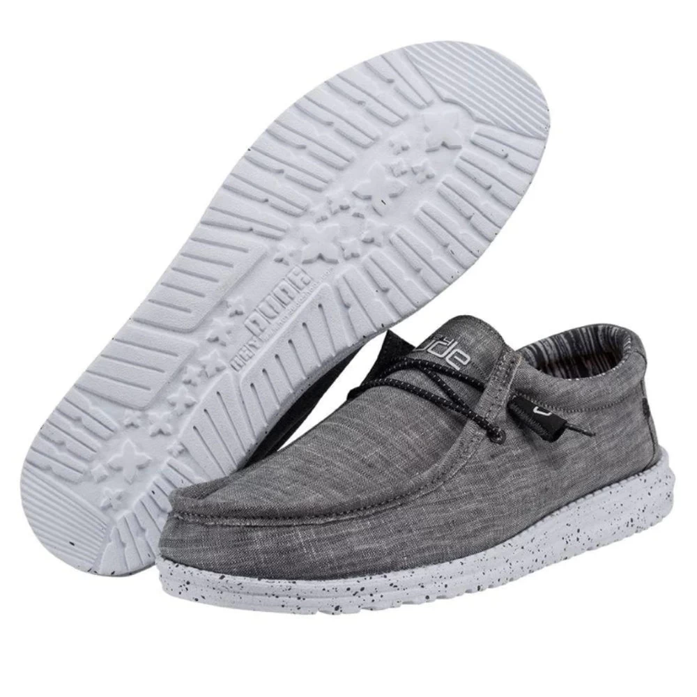 Hey Dude Men's Wally Shoe Chambray - Castlerock 1 Hey Dude Men's Wally Shoe Chambray - Castlerock