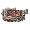 D130001097 Angel Ranch Girls Rhinestone Leopard Bling Belt