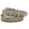 DA3650 Women's 1 1/2 Inch Brown Tan Lace Belt