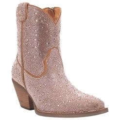 DI557 Dingo Women's Rhinestone Cowgirl Short Boot GREAT COLORS! -Cowboy Shop DI557 RoseGold