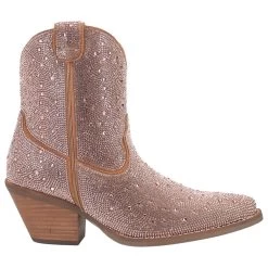 DI557 Dingo Women's Rhinestone Cowgirl Short Boot GREAT COLORS! -Cowboy Shop DI557 RoseGold 1