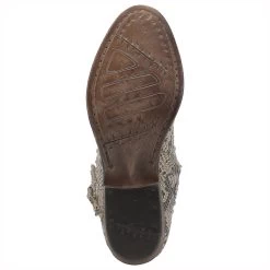 DI866 Dingo Women's Grey Snakeskin Print And Studs Short Western Cowboy Boots -Cowboy Shop DI866 5