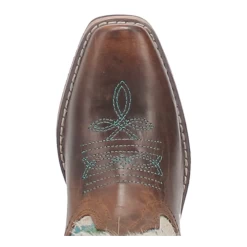 DPC2908 Dan Post Childs' Rumi Brown Leather Boot W/Rainbow Splatter Hide 8 DPC2908 Dan Post Childs' Rumi Brown Leather Boot W/Rainbow Splatter Hide -Cowboy Shop DPC2908 3