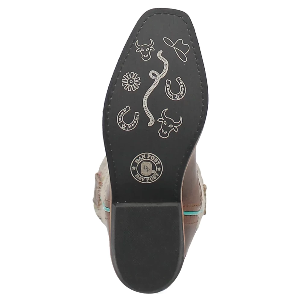 DPC2908 Dan Post Childs' Rumi Brown Leather Boot W/Rainbow Splatter Hide 5 DPC2908 Dan Post Childs' Rumi Brown Leather Boot W/Rainbow Splatter Hide - Image 5