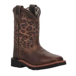 DPC2951 Dan Post Kids Makucha Leopard Square Toe Boot