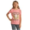 G3T3347 Rock & Roll Kids Cold Shoulder Tee -Baby Pink