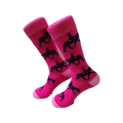 English Horse And Rider Crew Socks From Leon James ---Made In USA