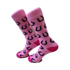 Lucky Horseshoe Crew Socks From Leon James ---Made In USA