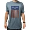 Kimes Ranch Men's Cody Patriotic Logo T-Shirt - Indigo