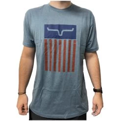 Kimes Ranch Men's Cody Patriotic Logo T-Shirt - Indigo