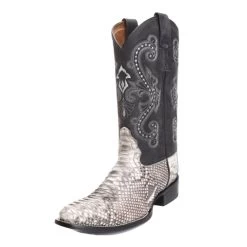 L5685 Circle G By Corral Men's Natural Python With Black Top Round Toe Western Boots