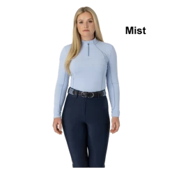 My LeMieux Ladies Base Layer Quarter Zip Long Sleeve Shirt - Spring 2023 Colors! -Cowboy Shop LSBaseLayer Mist