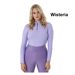 My LeMieux Ladies Base Layer Quarter Zip Long Sleeve Shirt - Spring 2023 Colors! -Cowboy Shop LSBaseLayer Wisteria