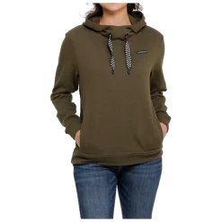 MAK7898001 Cinch Women's Pullover Hoodie - Olive