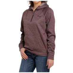 MAK7899002 Cinch Women's 1/2 Zip Hoodie - Heather Purple