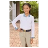 MD500JJ RJ Classics Maddie JR 37.5 Girls English Show Shirt- White With Blue Paisley Floral