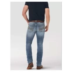 MRS47LD Wrangler Rock 47 Men's Slim Fit Straight Leg Jean - Line Dance