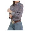 MSW9164195 Cinch Women's Long Sleeve Medallion Multicolor Print Button Shirt