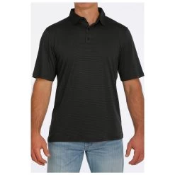 MTK1863017 Cinch Men's Arenaflex Short Sleeve Polo Shirt - Black