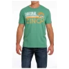 MTT1690520 Cinch Men's Short Sleeve T-Shirt - Heather Green