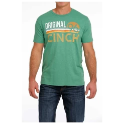 MTT1690520 Cinch Men's Short Sleeve T-Shirt - Heather Green