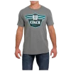MTT1690546 Cinch Men's Logo Short Sleeve Tee - Heather Grey