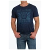MTT1690549 Cinch Men's Short Sleeve GRIT & GLORY Tee- Navy